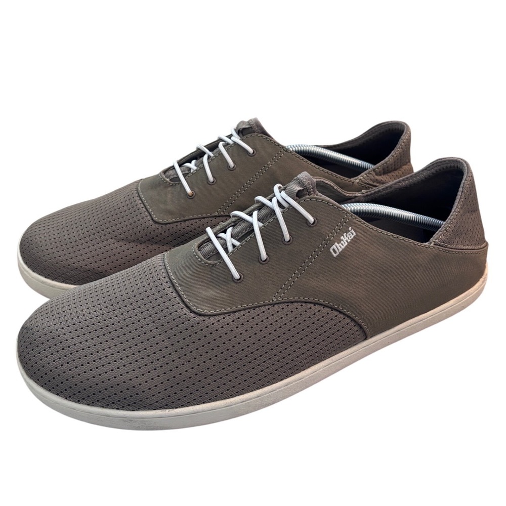 OluKai Nohea Moku Olive Green Boat Shoes Mesh Sneakers 10283-1020‎ Mens 13
